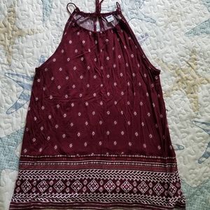 Old Navy Maroon Halter Top